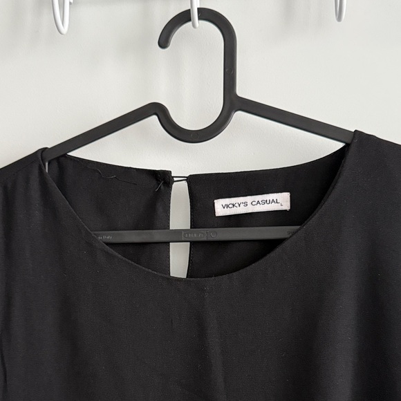 Black Ruffle Mini Dress - Picture 6 of 8